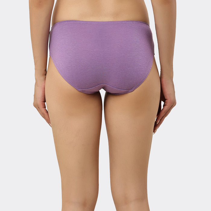 Organic Bamboo Inner elastic Mid waist Hipster for Women- (Pack of 3)