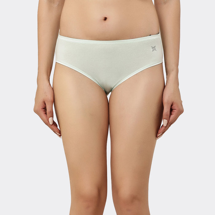 Organic Bamboo Inner elastic Mid waist Hipster for Women- (Pack of 3)