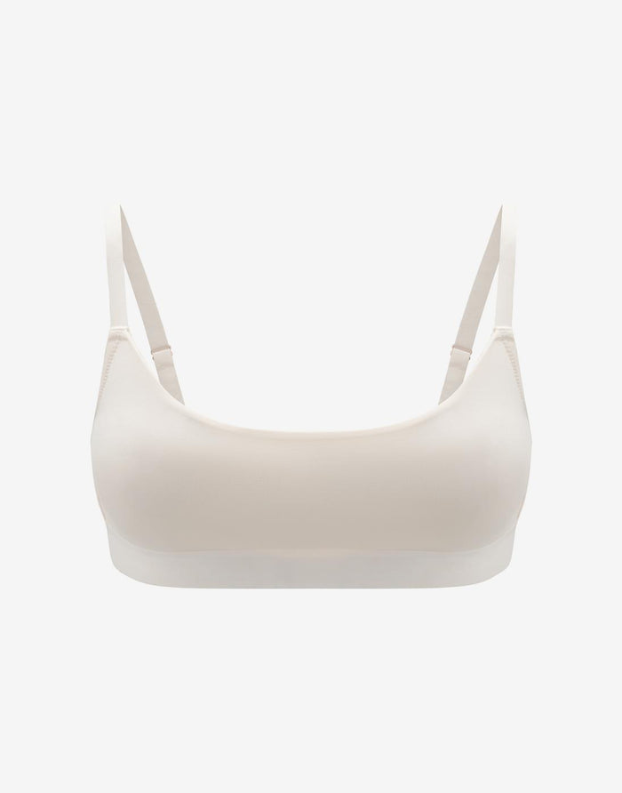 Organic Cloud Cotton Scoop Bralette, Sea Salt - Thirdlove - Organic Cotton/Spandex