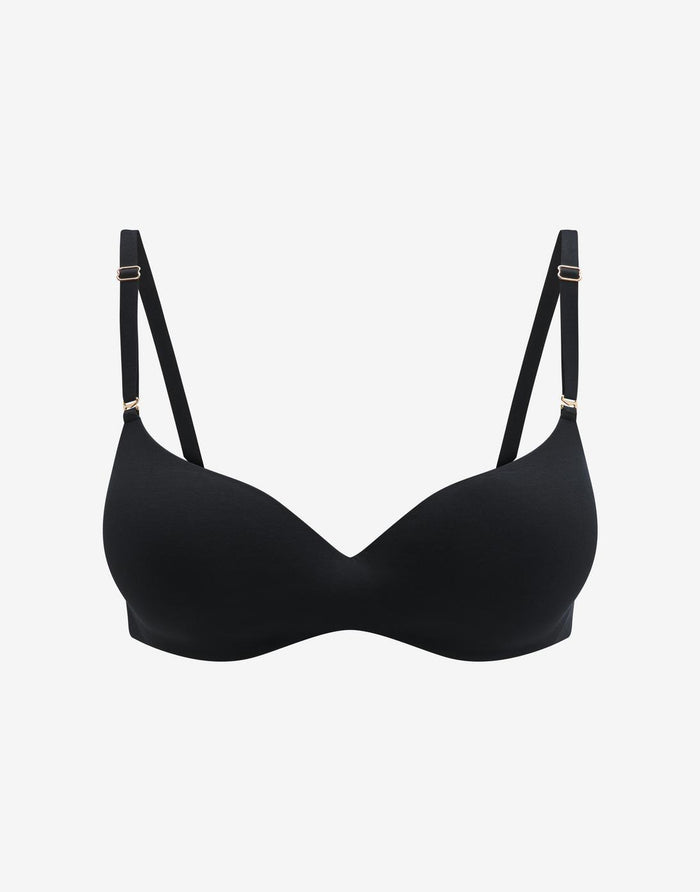 Organic Cloud Cotton T-Shirt Bra, Black - Thirdlove - Organic Cotton/Spandex