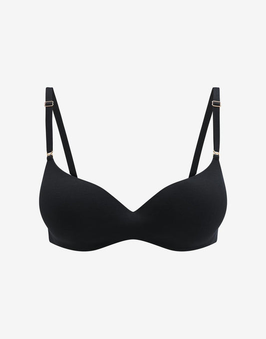 Organic Cloud Cotton T-Shirt Bra, Black - Thirdlove - Organic Cotton/Spandex