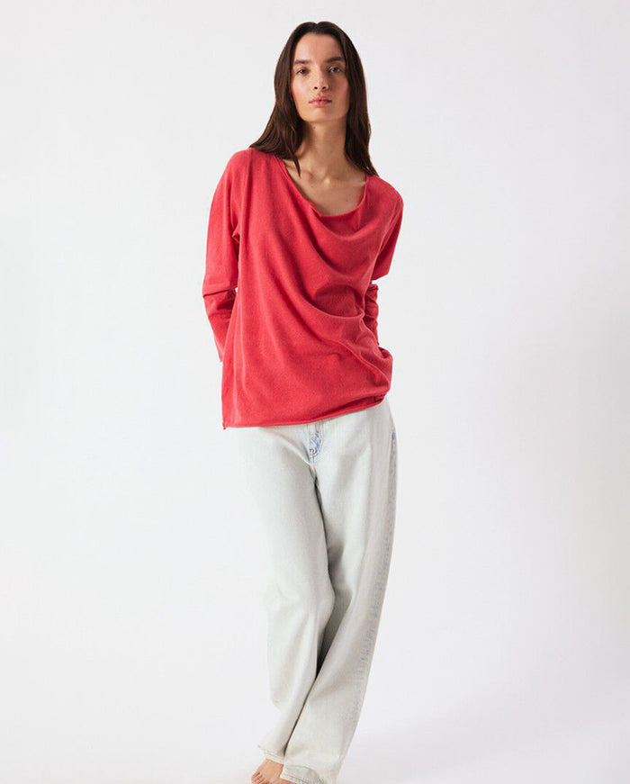 Oxyl Oversize L/S Tee - Thunder Red