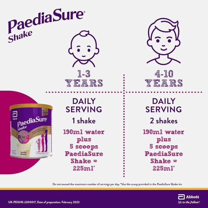 PaediaSure Shake Vanilla Flavoured Nutritional Supplement Powder for Kids 850g - ebebek - Black Friday