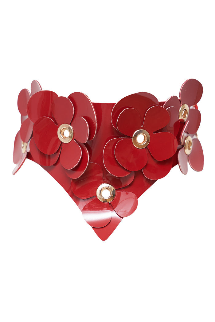 Pansy Red choker by Secret Room