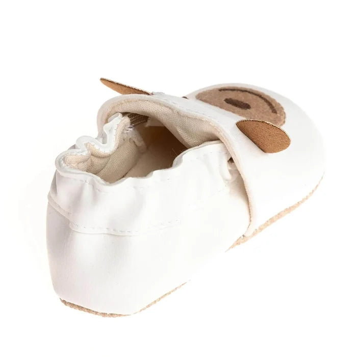 Papulin Unisex Bear Patterned Booties - White - ebebek - Black Friday