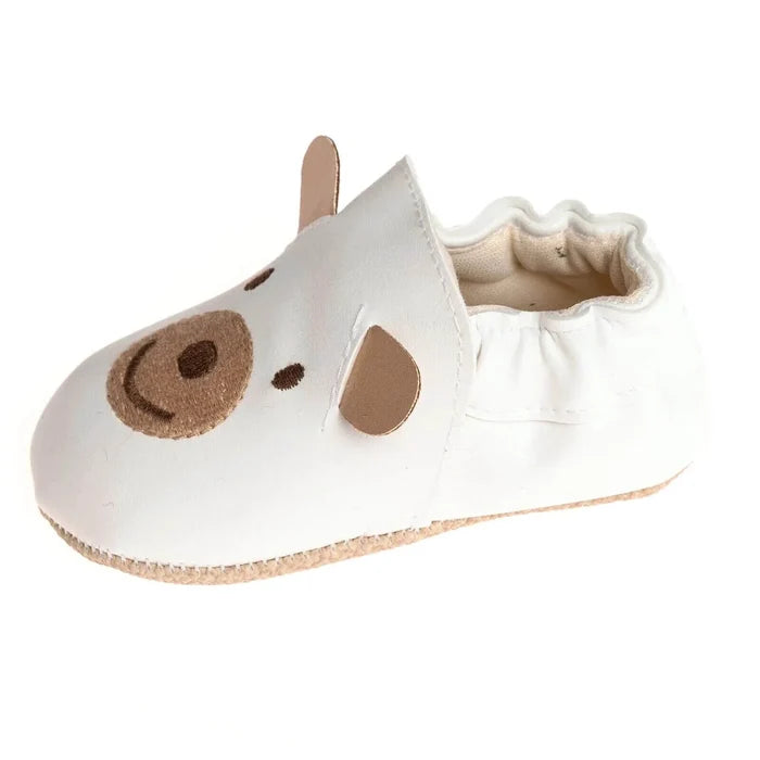 Papulin Unisex Bear Patterned Booties - White - ebebek - Black Friday