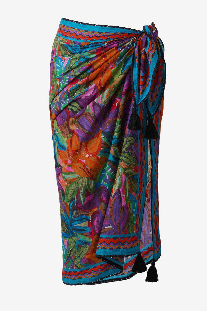 Jungle printed swim cover up