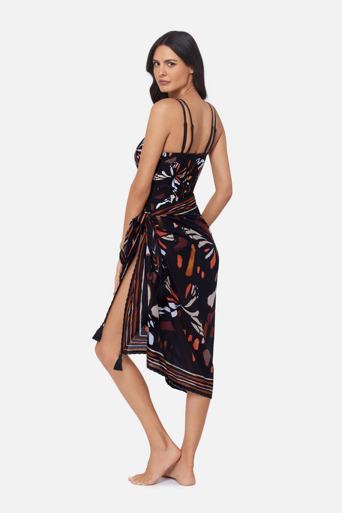 Side view of Pareo Swim Cover Up in Chrysalis