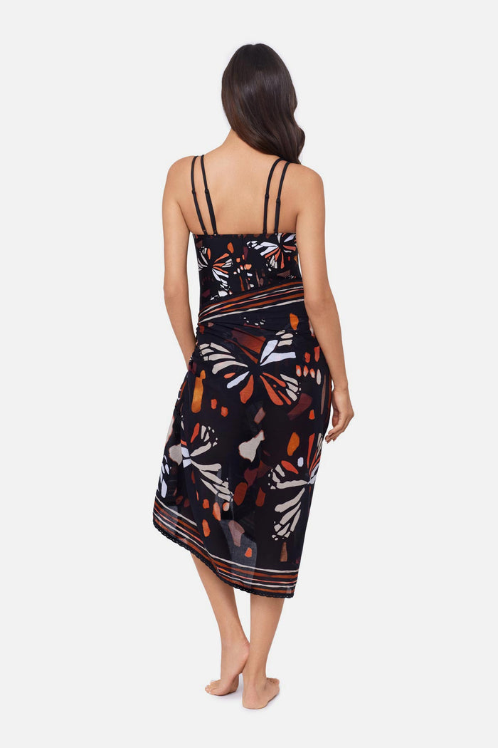 Back view of Pareo Swim Cover Up in Chrysalis
