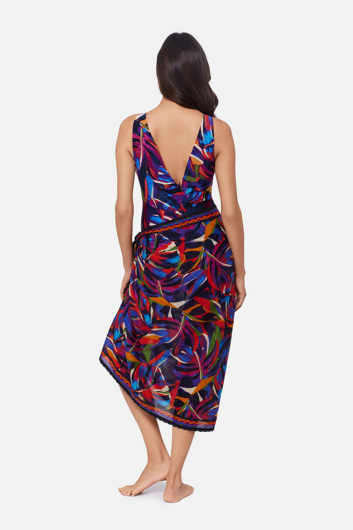 Back view of Pareo Swim Cover Up in Mariachi