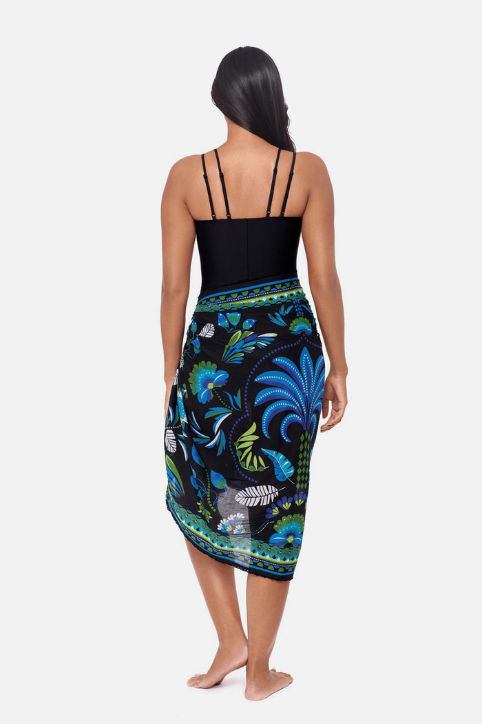 Back view of Pareo Swim Cover Up in Taj Mahal