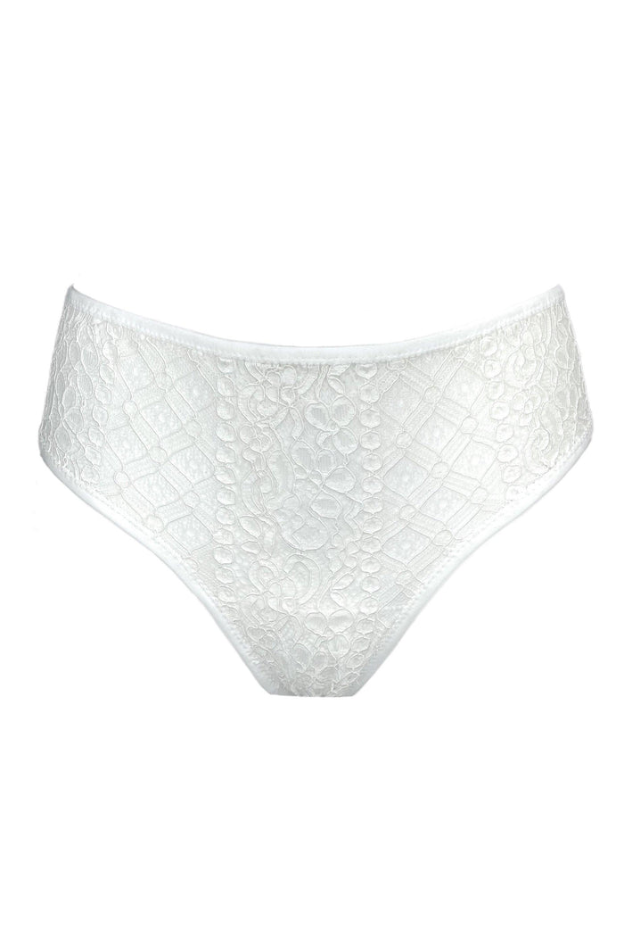 Paulette ivory high-waisted thongs - yesUndress