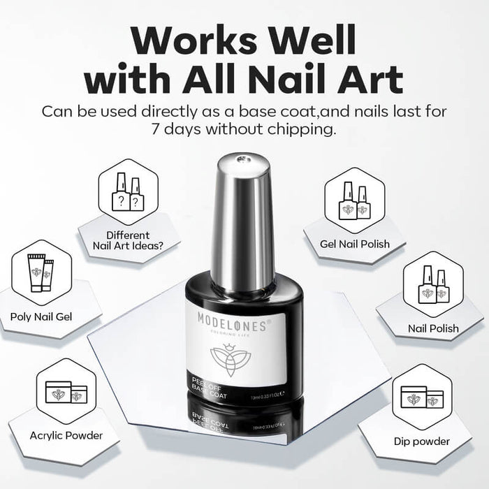 Peel Off Base Coat 10ml Top&Base Coat MODELONES #