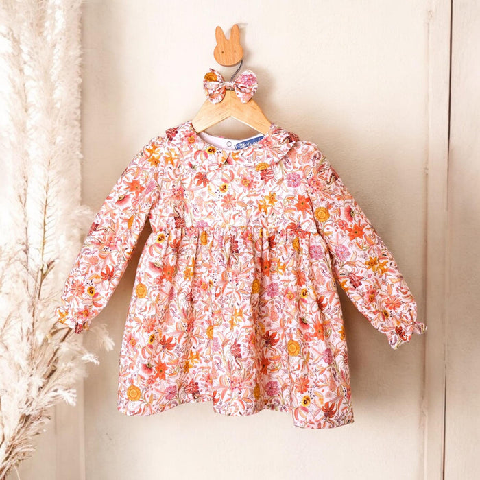 Peter Pan Collar Liberty Girl Blouse: Long Sleeve, Cotton Floral Print