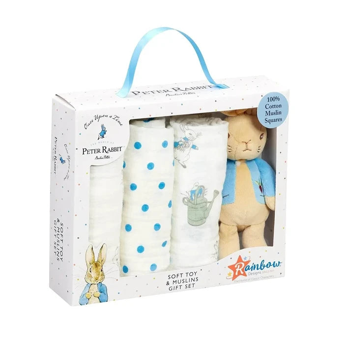 Peter Rabbit Soft Toy and Muslin - ebebek - Black Friday