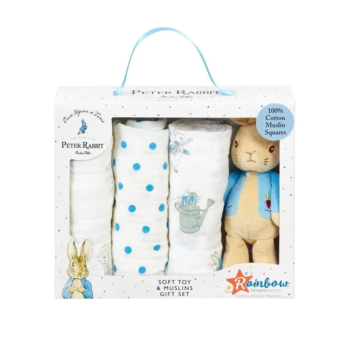 Peter Rabbit Soft Toy and Muslin - ebebek - Black Friday