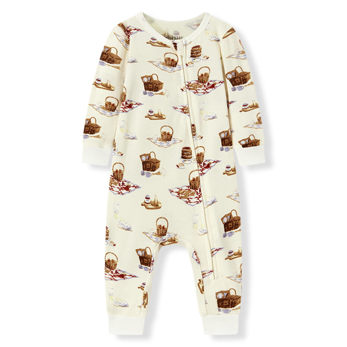 Picnic Organic Cotton Zipper Pajama - Babies in Bloom