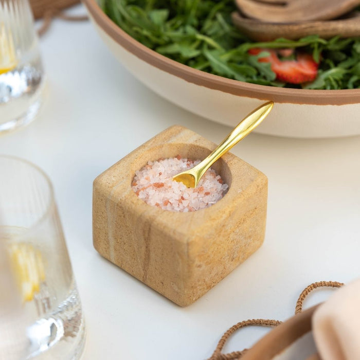 Pinch Pot with Brass Spoon