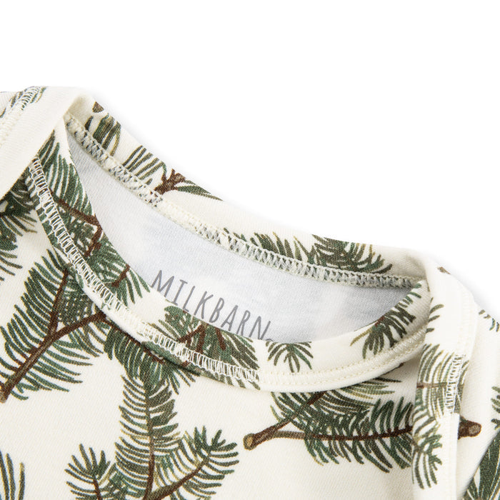 Pine Brushed Newborn Gown & Hat Set - Babies in Bloom