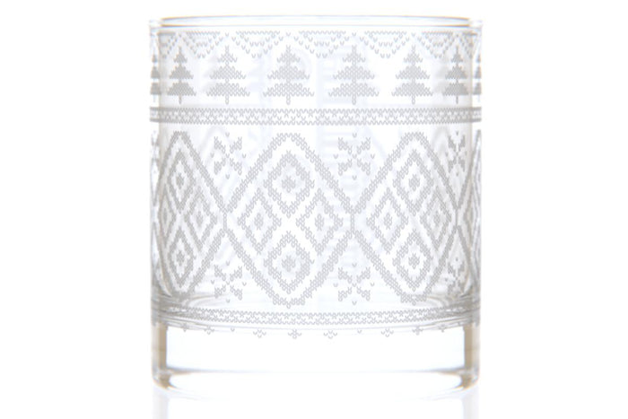 Pine Tree Sweater Rocks Glass - Set of 2