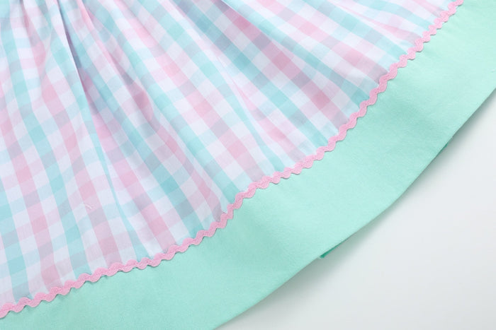 Pink and Aqua Seashell Smocked Sundress - Lil Cactus