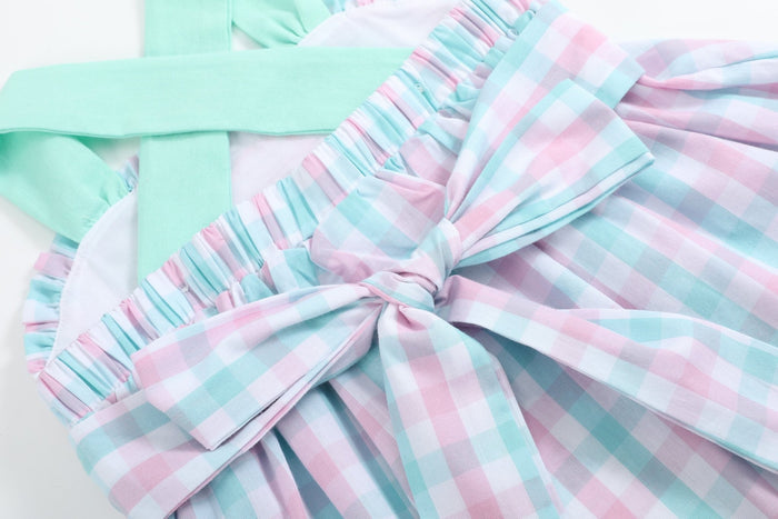 Pink and Aqua Seashell Smocked Sundress - Lil Cactus