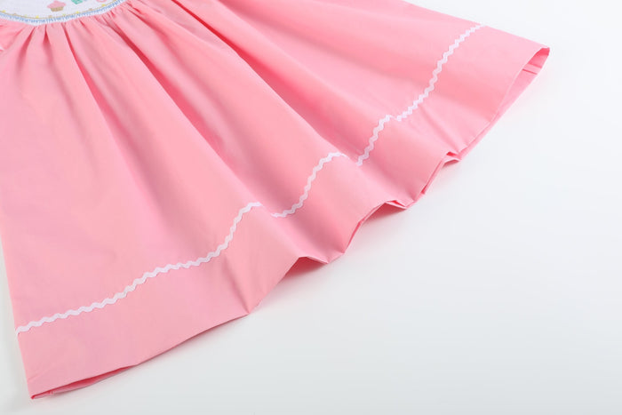 Pink Birthday Girl Smocked Bishop Dress - Lil Cactus
