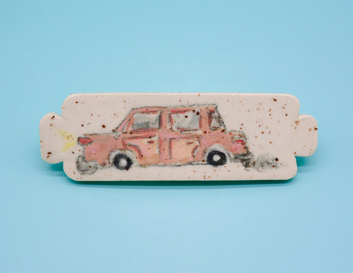 Pink Car Hair Clip