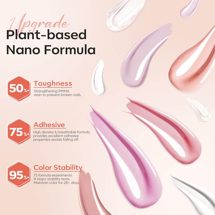 Pink Empire - 21Pcs 6 Colors Poly Nail Gel Kit Poly Nail Gel Kit MODELONES #