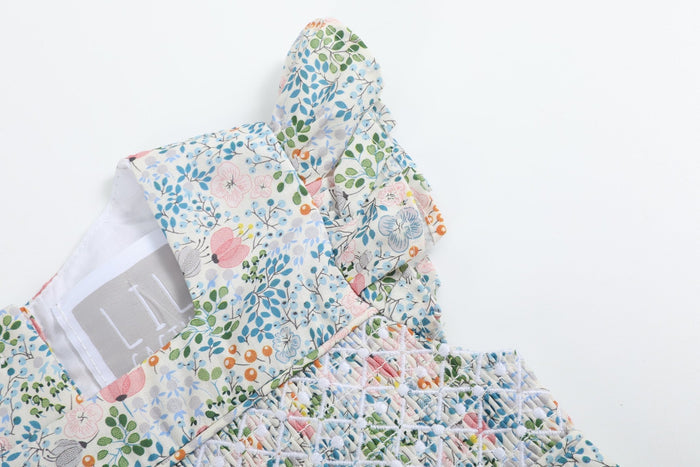 Pink Floral Print Smocked Futter Romper - Lil Cactus