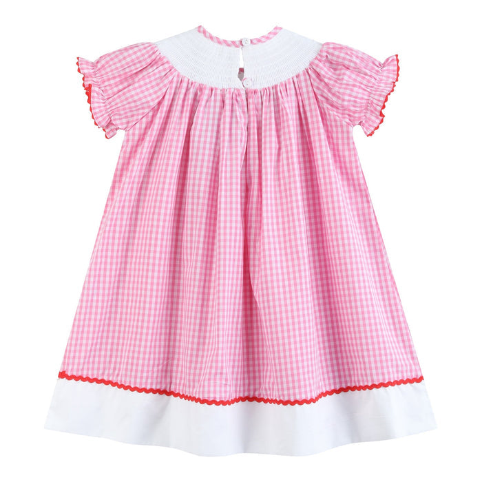 Pink Gingham ABC School Bishop Dress - Lil Cactus