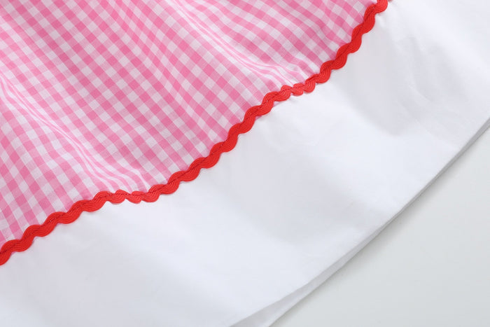 Pink Gingham ABC School Bishop Dress - Lil Cactus
