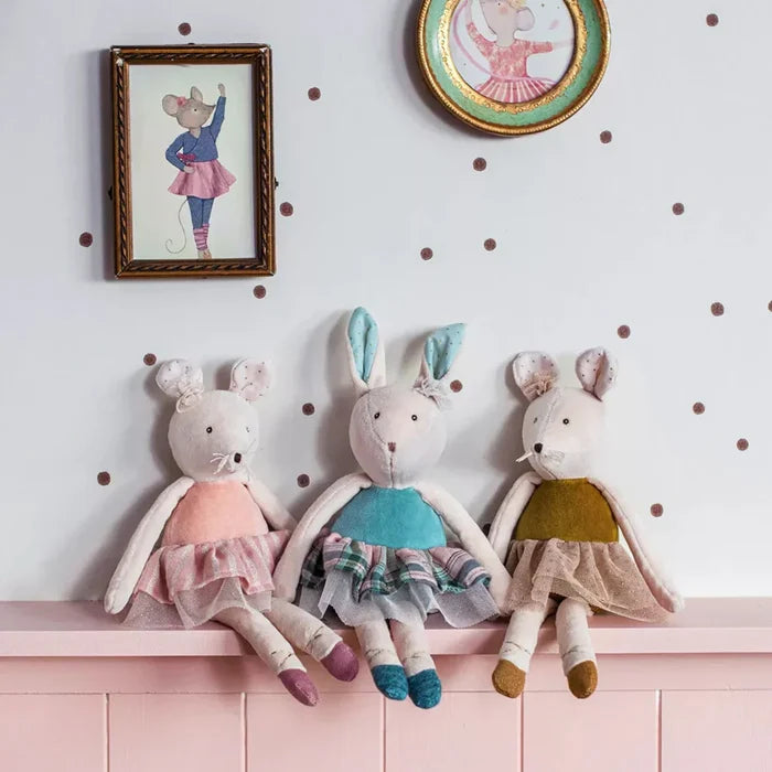 Pink mouse - The Little School of Dance - Moulin Roty - Babies in Bloom
