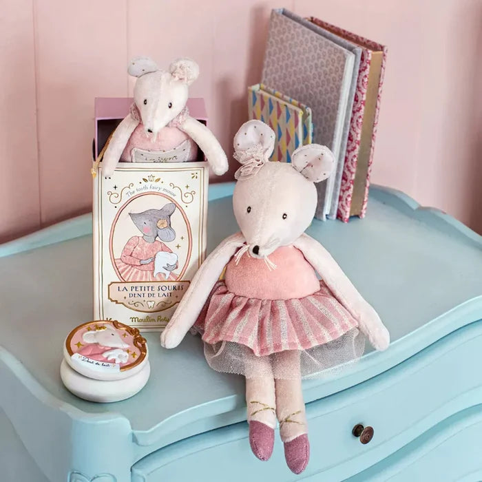 Pink mouse - The Little School of Dance - Moulin Roty - Babies in Bloom