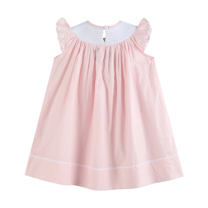Pink Strawberry Vine Smocked Bishop Dress - Lil Cactus