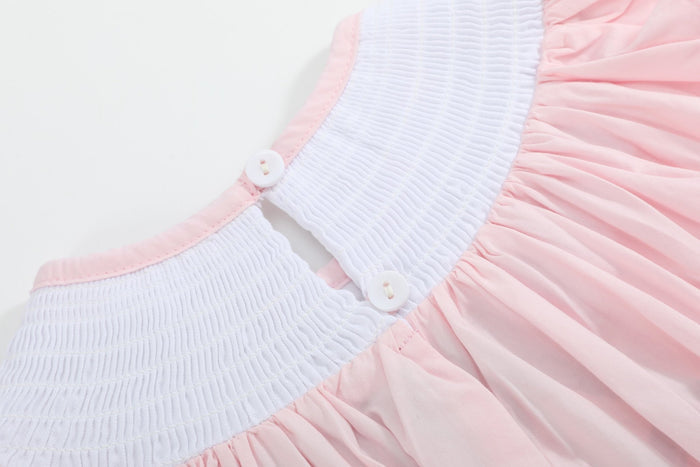 Pink Strawberry Vine Smocked Bishop Dress - Lil Cactus