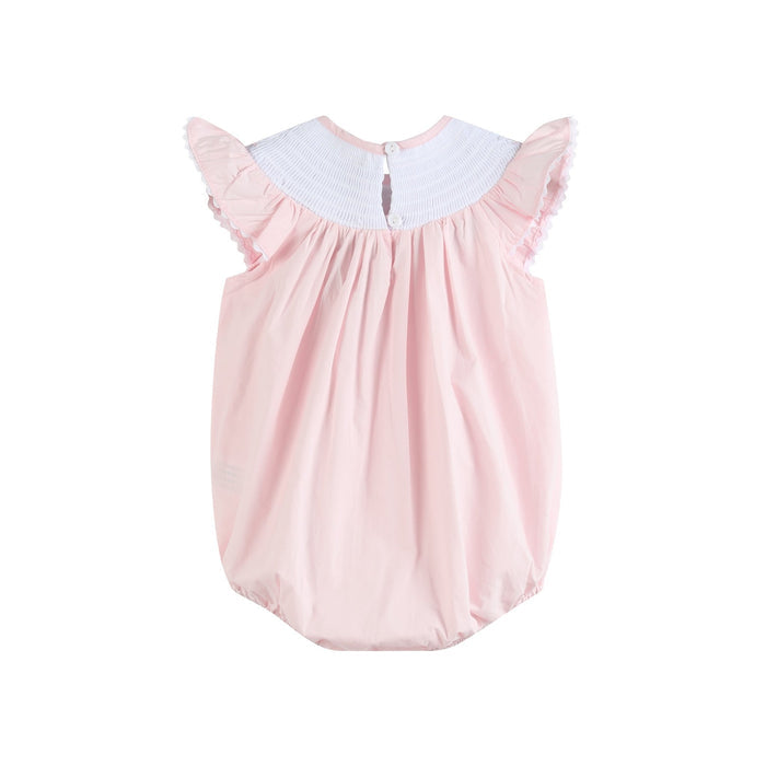 Pink Strawberry Vine Smocked Romper - Lil Cactus
