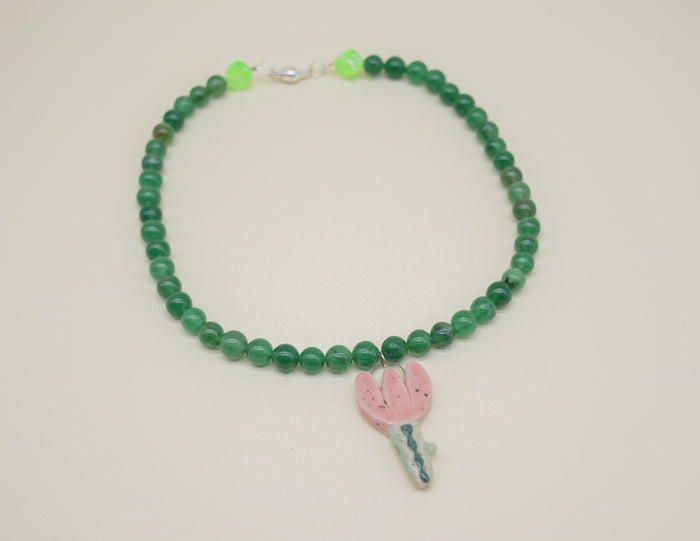 Pink Tulip Necklace