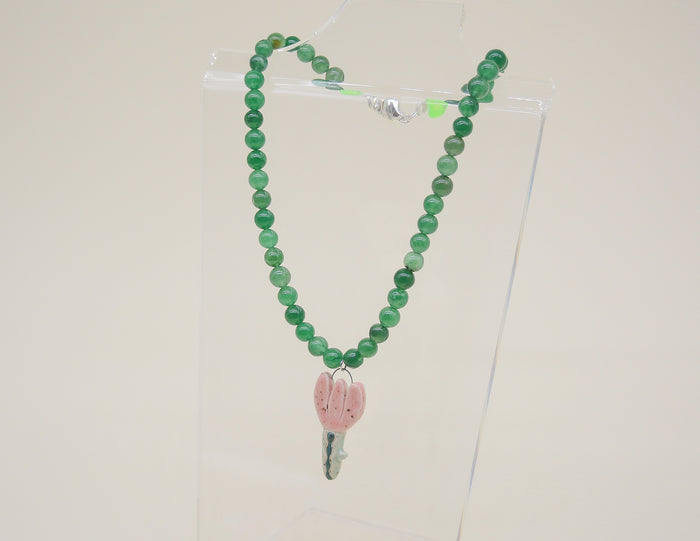 Pink Tulip Necklace