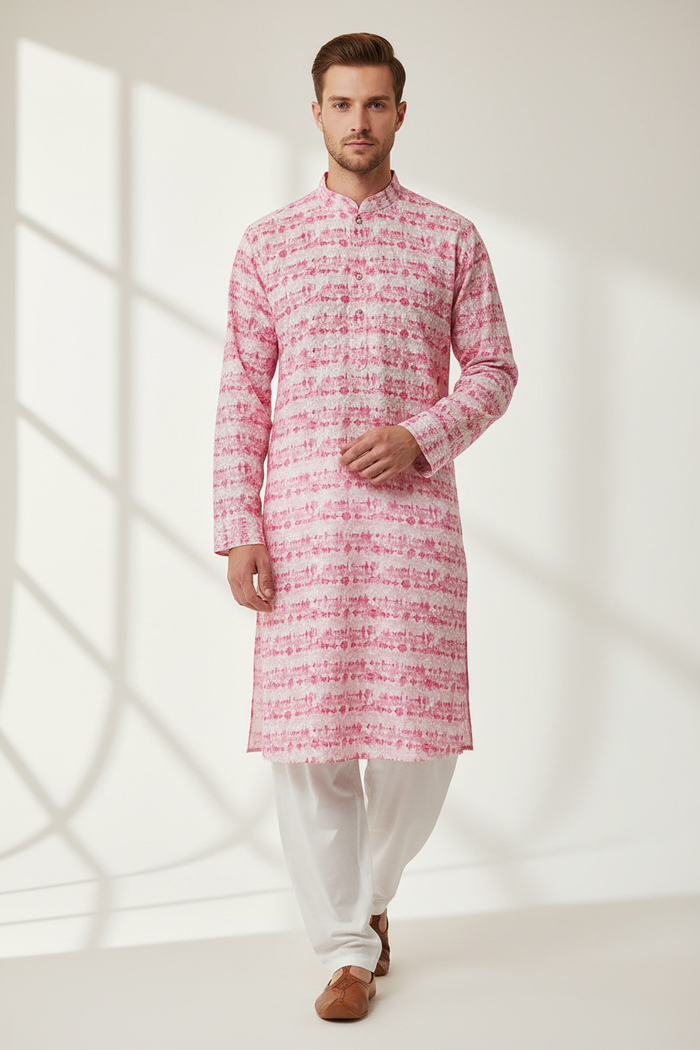 Pink Water Sequin Kurta