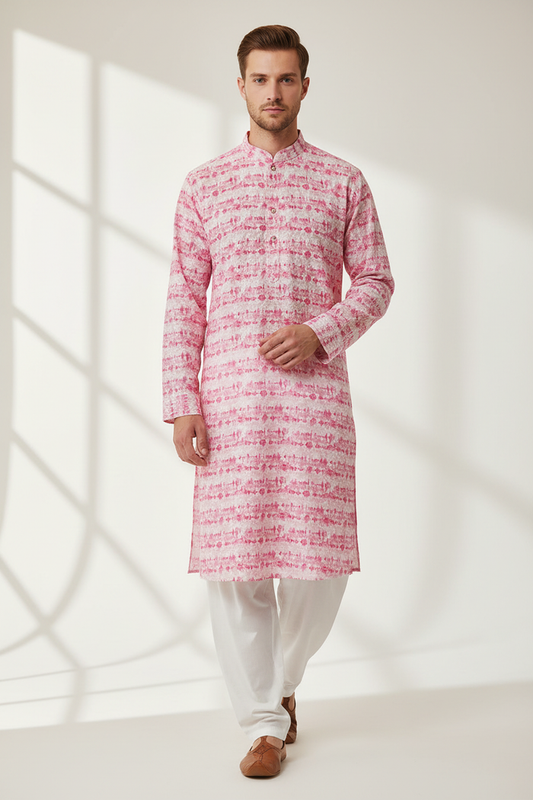 Pink Water Sequin Kurta