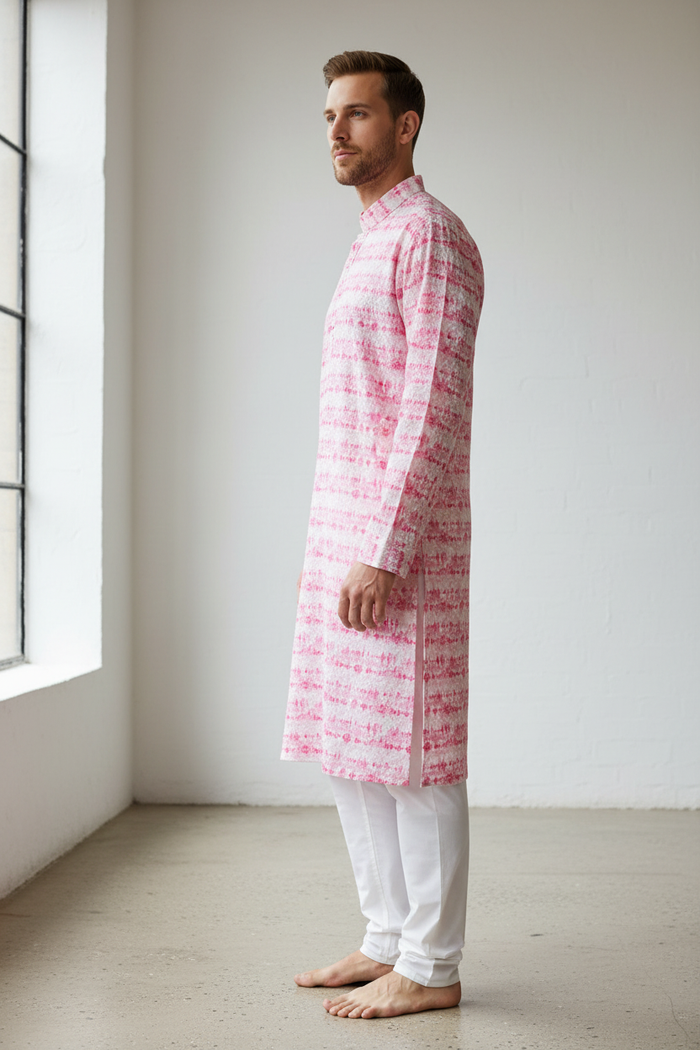 Pink Water Sequin Kurta