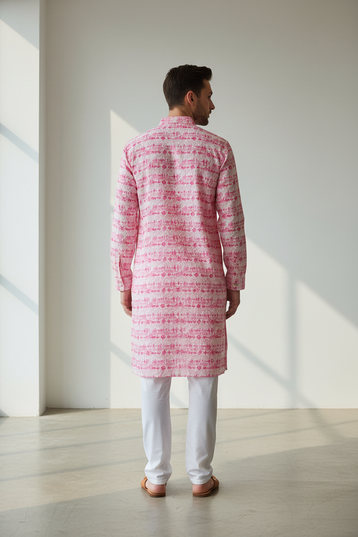Pink Water Sequin Kurta