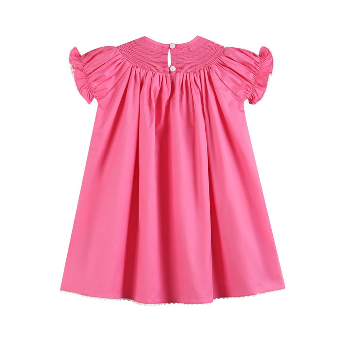 Pink & White Smocked Bishop Dress - Lil Cactus