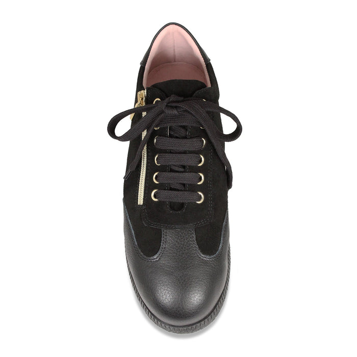 Pixie: Black Leather & Suede Shoes Sole Bliss