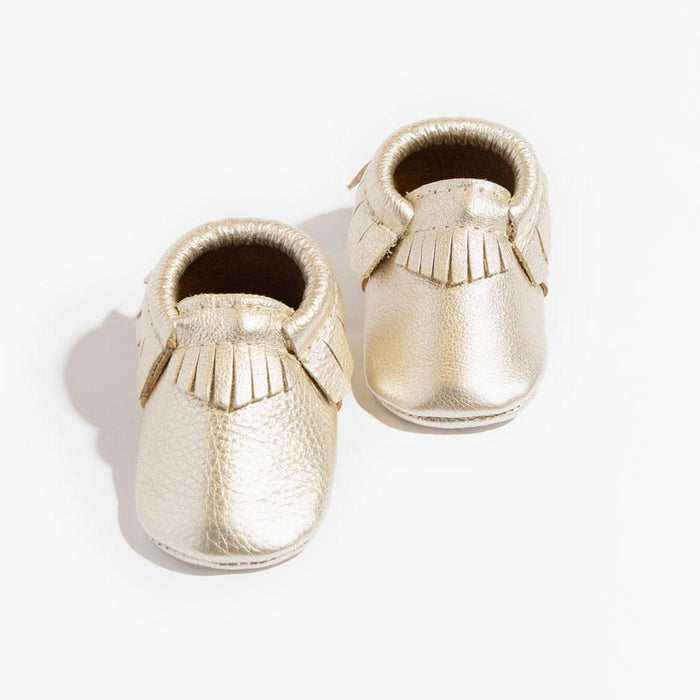Platinum Moccasin Baby Shoe - Babies in Bloom