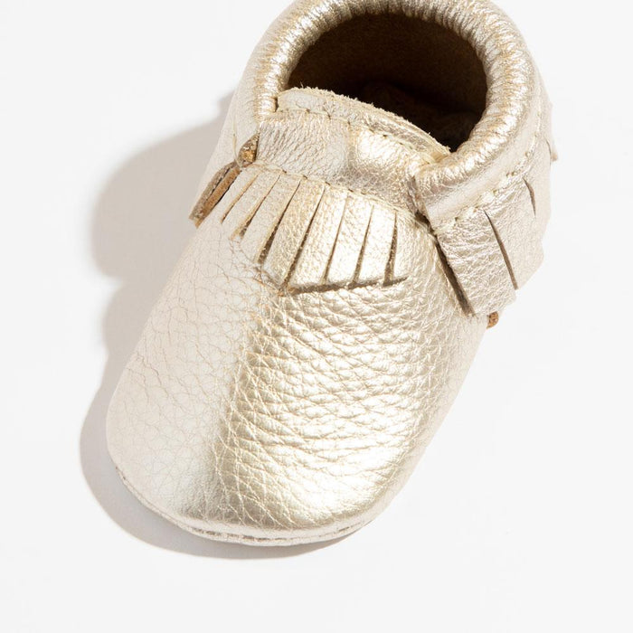 Platinum Moccasin Baby Shoe - Babies in Bloom