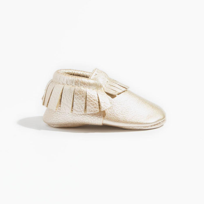 Platinum Moccasin Baby Shoe - Babies in Bloom