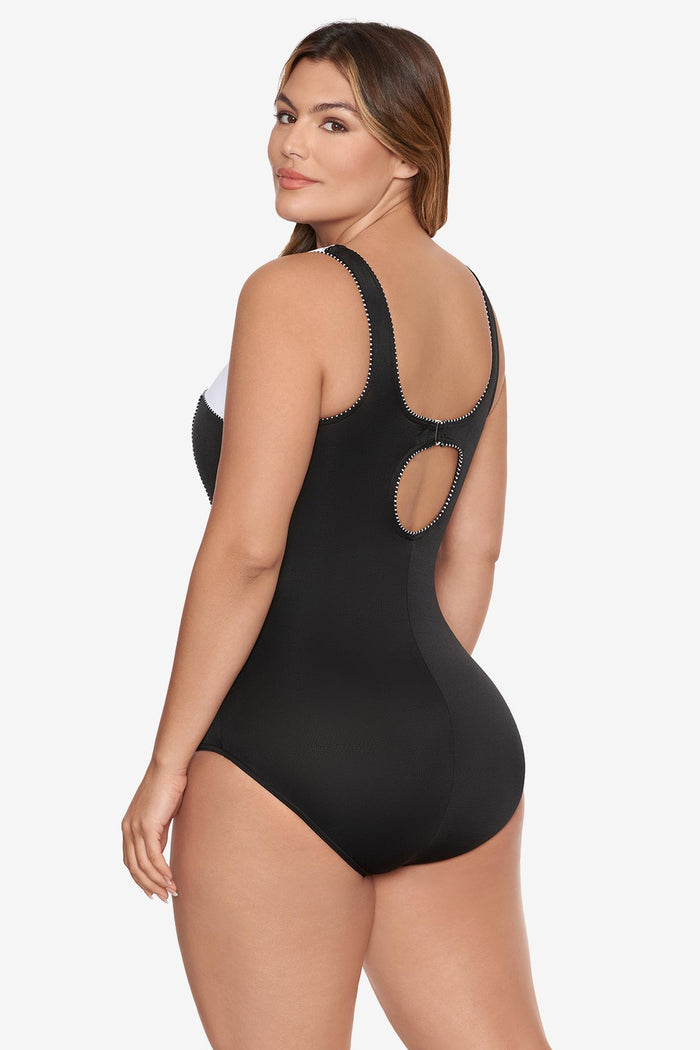 Plus Size Colorblock Touche One Piece