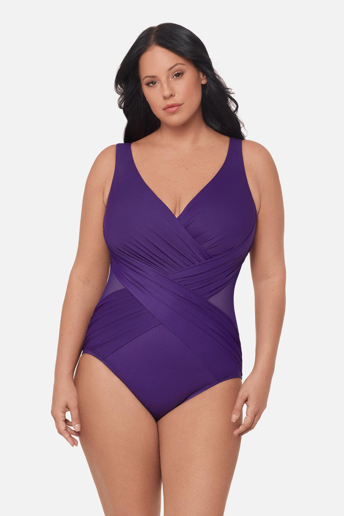 Plus Size Crossover One Piece